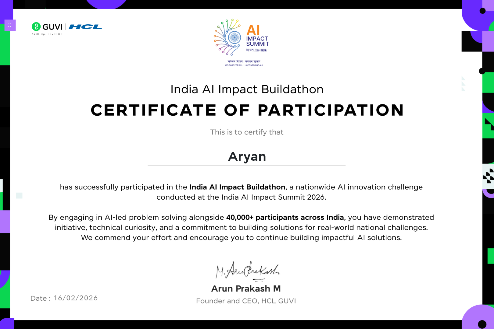 HCL Certificate 2